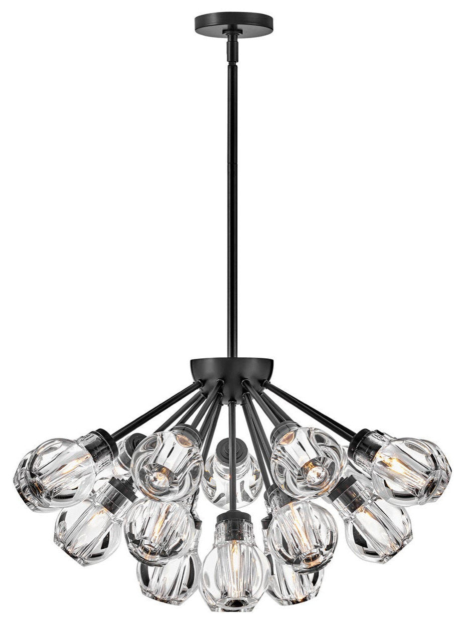 Fredrick Ramond Elise Medium Convertible Chandelier, Black*By Hinkley