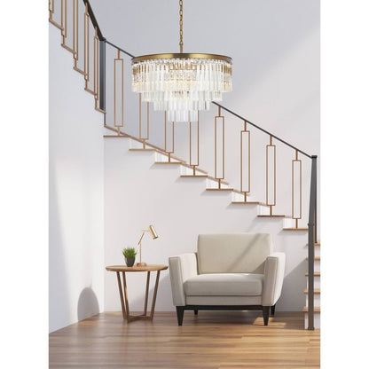 Sydney 17 Light Chandelier, Clear, Satin GoldBy Elegant Furniture & Lighting