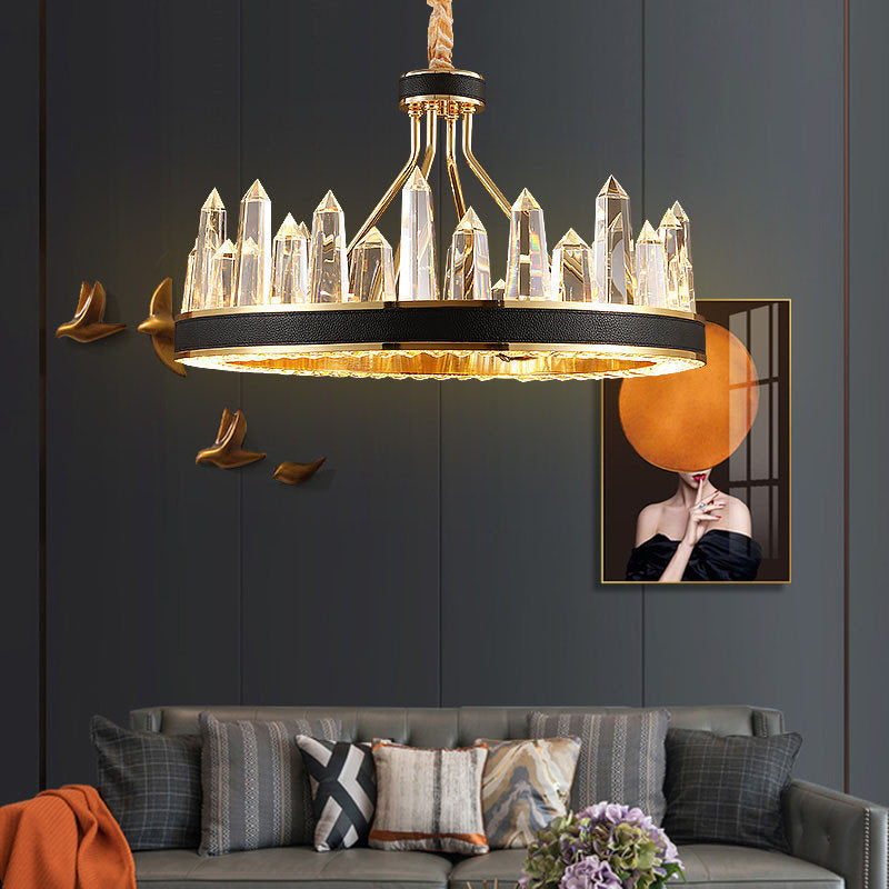 Finest K9 Crystal Modern Ring Chandelier By Morsale, Diameter 32"By MORSALE