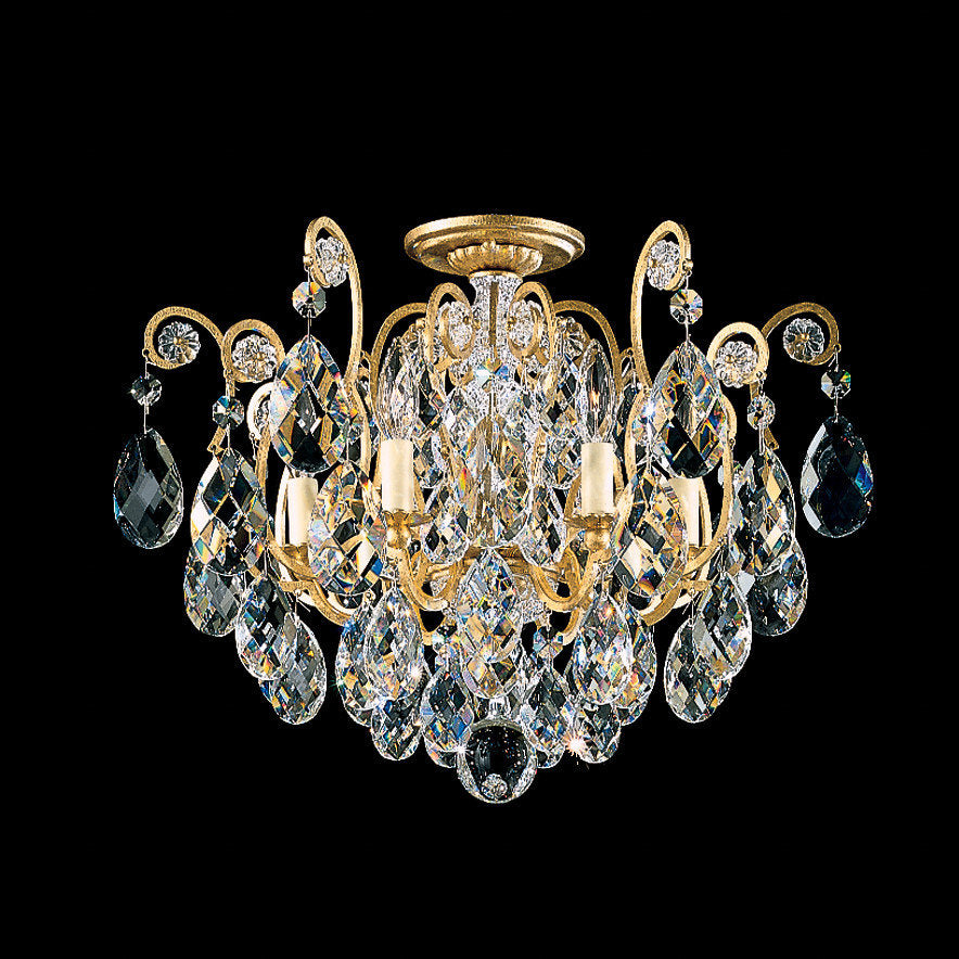 Renaissance 6-Light Close to Ceiling in Heirloom Gold, Clear Heritage CrystalBy Schonbek