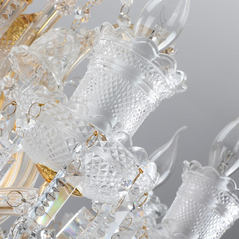 Villars-sur-Glane | European-style Wind Chime Luxury Crystal Candle Chandelier, 15 HeadsBy Miron Demid LLC