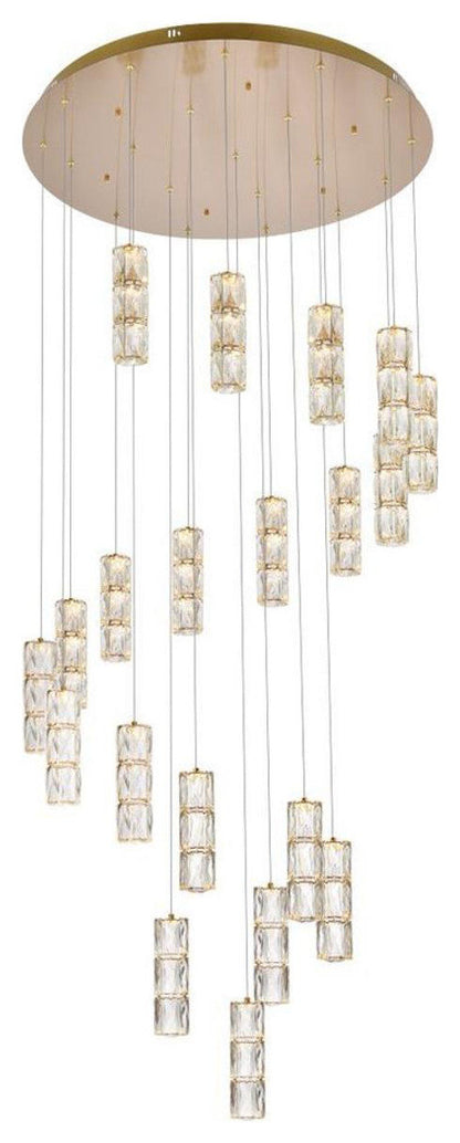 Polaris 20 Light Chandelier, GoldBy Elegant Furniture & Lighting
