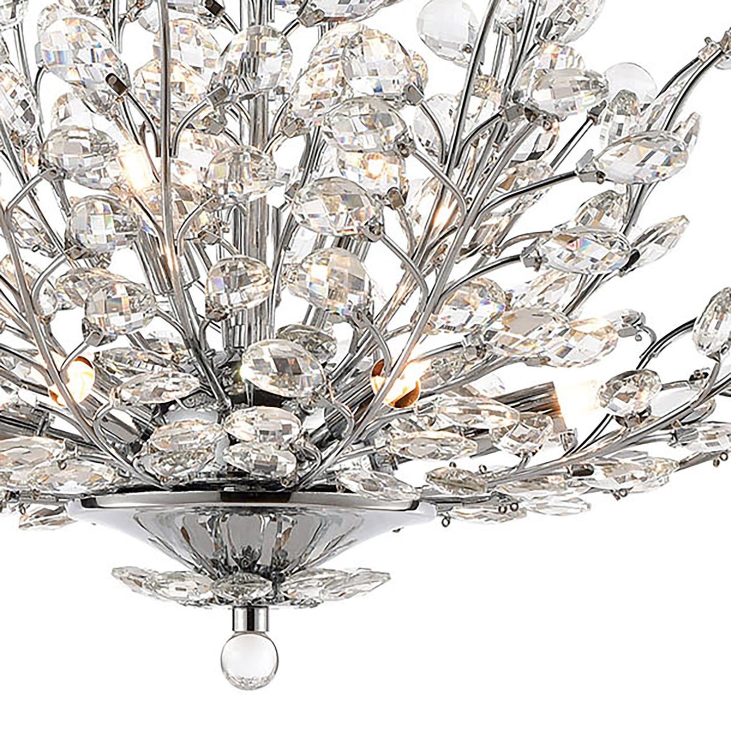 Crystique 9-Light Chandelier, Polished Chrome With Clear CrystalBy ELK Group International