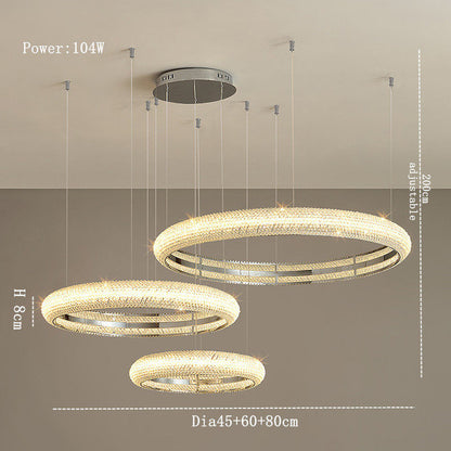 Bergamo 3-Ring Crystal ChandelierBy Morsale.com