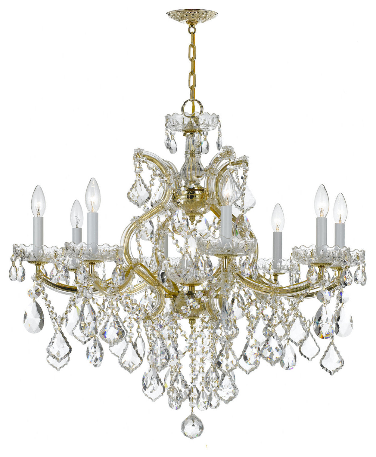 Crystorama Lighting Group 4409-CL-SAQ Maria Theresa 9 Light 28"W - PolishedBy Crystorama Lighting