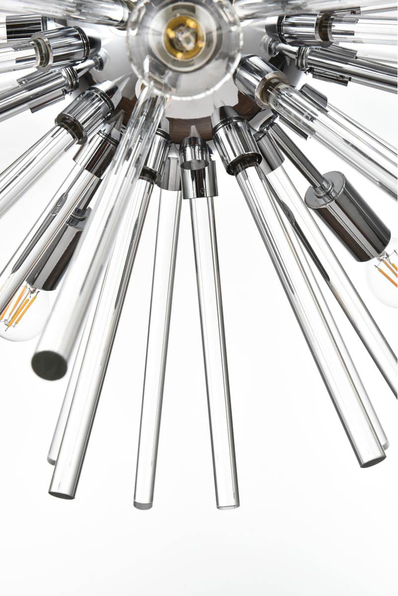 Elegant Lighting 46" Three Tiers Crystal Starburst ChandelierBy Elegant Furniture & Lighting