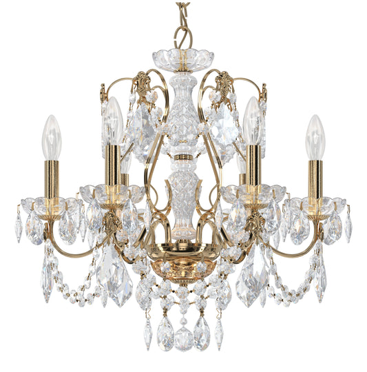 Schonbek 1705-211, 6 Light Crystal Chandelier In AureliaBy Schonbek