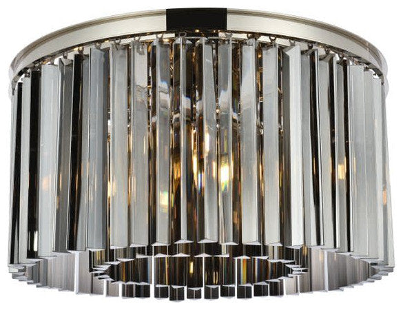 Elegant Lighting 1208F26-SS/RC Sydney 8 Light 26"W Flush Mount - PolishedBy Elegant Furniture & Lighting