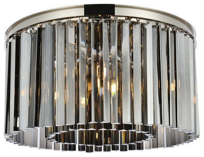 Elegant Lighting 1208F26-SS/RC Sydney 8 Light 26"W Flush Mount - PolishedBy Elegant Furniture & Lighting