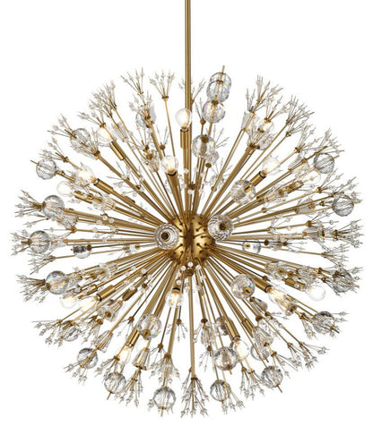 Elegant Lighting 2500D38SG Vera 38 inch crystal starburst round pendant in goldBy Elegant Furniture & Lighting