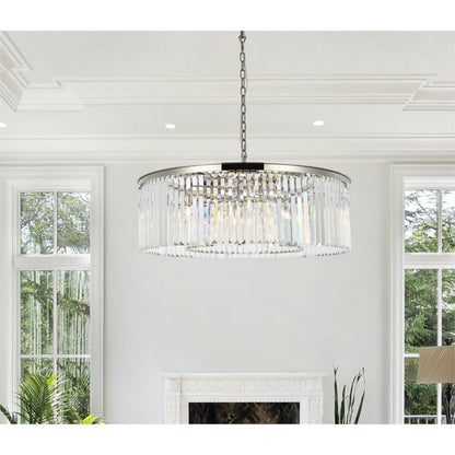 Elegant Sydney 10-Light Polished Nickel ChandelierBy Elegant Furniture & Lighting