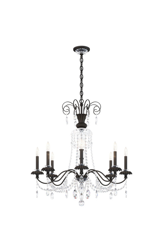 Schonbek At1008N-51H 8 Light Crystal Chandelier, BlackBy Schonbek