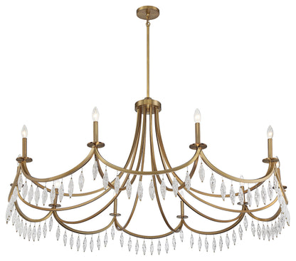 Kameron 10-Light Chandelier in Warm BrassBy Savoy House