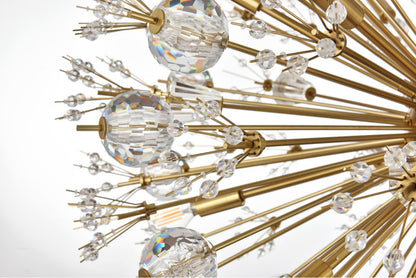 Elegant Lighting 2500D32SG Vera 32 inch crystal starburst round pendant in goldBy Elegant Furniture & Lighting