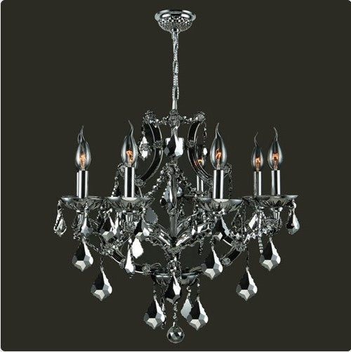 Eight-Light ChromeFinish with Chrome Crystal Chandelier
