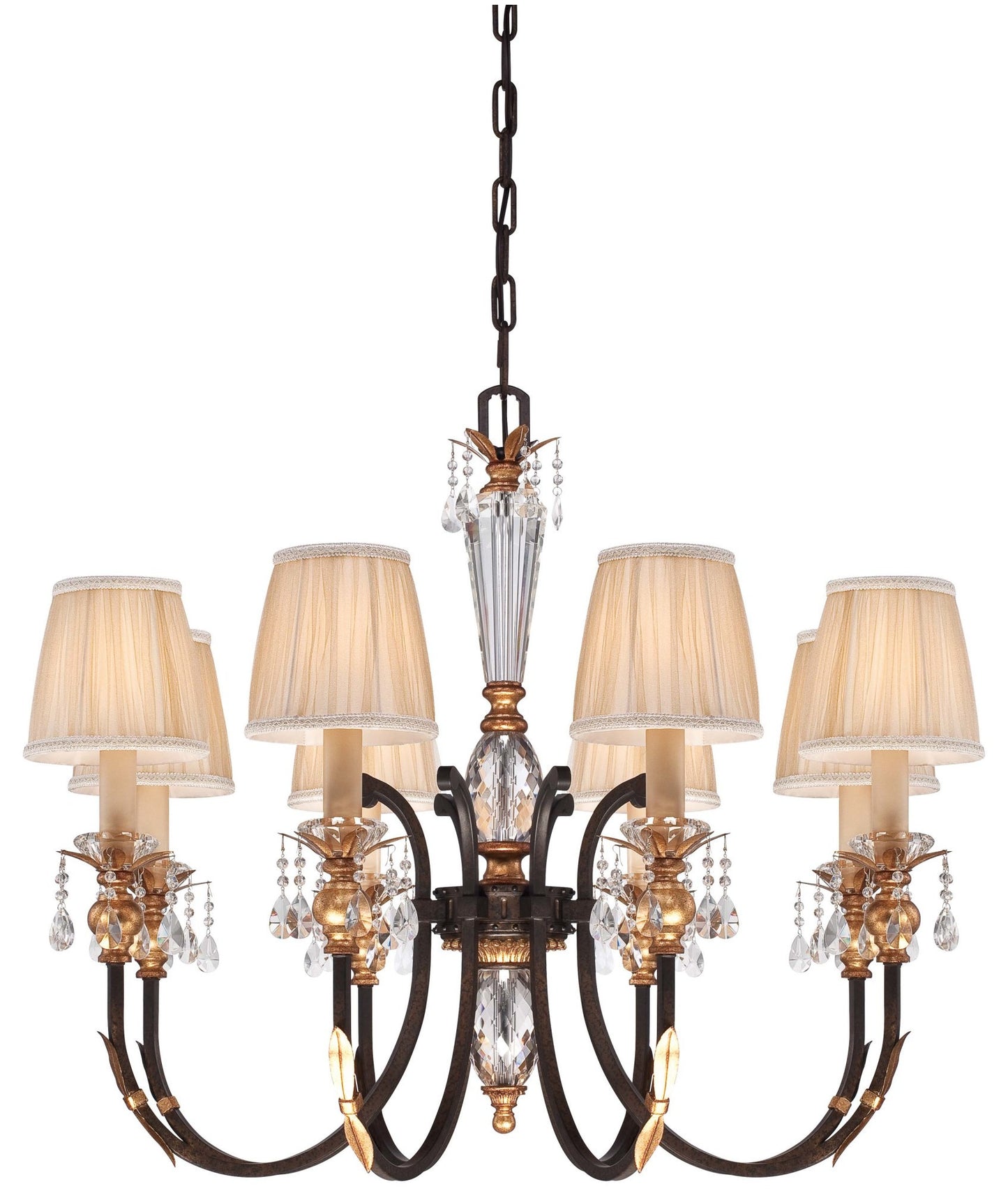 Metropolitan N6648-258B 8 Light 1 Tier Candle Style Crystal - French BronzeBy Minka Aire