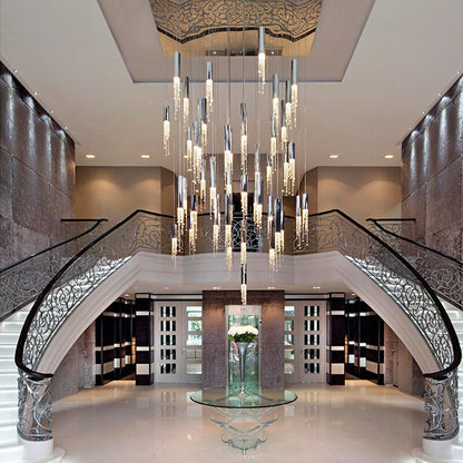 Monterosso | Hanging Crystal Light Fixture, Chrome, 12 Lights, Cool Light 6000kBy Miron Demid LLC