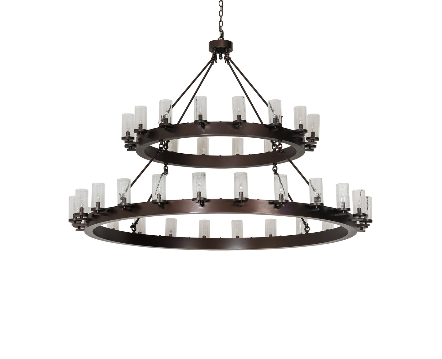 72" Wide Noziroh Ring 40 Light Two Tier ChandelierBy Meyda Lighting