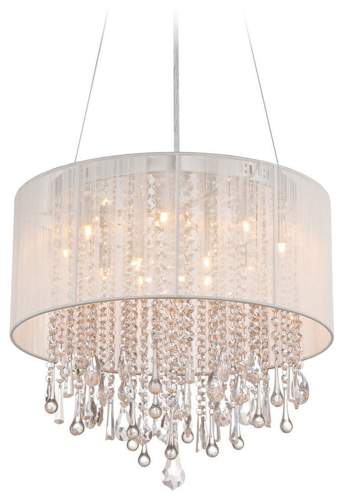 Avenue Lighting HF1500WHT 12 Light Beverly Dr. White Silk StringBy Avenue Lighting