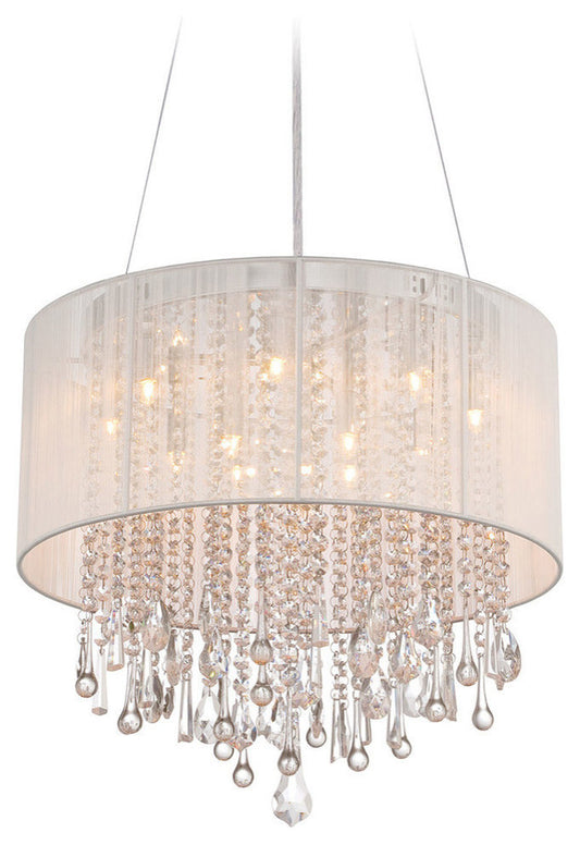 Avenue Lighting HF1500WHT 12 Light Beverly Dr. White Silk StringBy Avenue Lighting