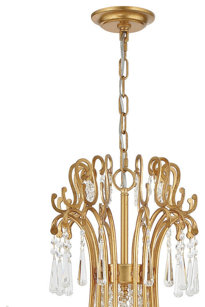 Arcadia 15 Light Antique Gold ChandelierBy Crystorama Lighting