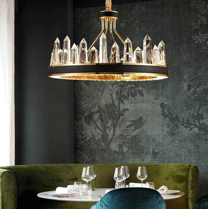 Villa Crystal Modern Chandelier, 32"By Morsale.com