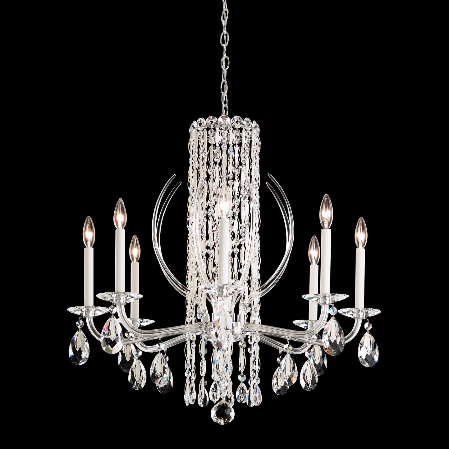 Schonbek Rs8308N-06S 8 Light Crystal Chandelier, WhiteBy Schonbek