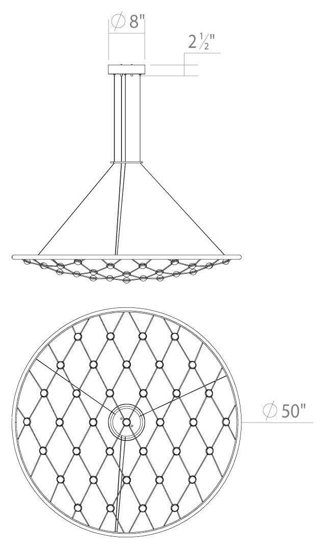 Sonneman 1898.C Constellation Galaxy Matrix 49"W LED Suspension - Bright SatinBy SONNEMAN - A Way of Light