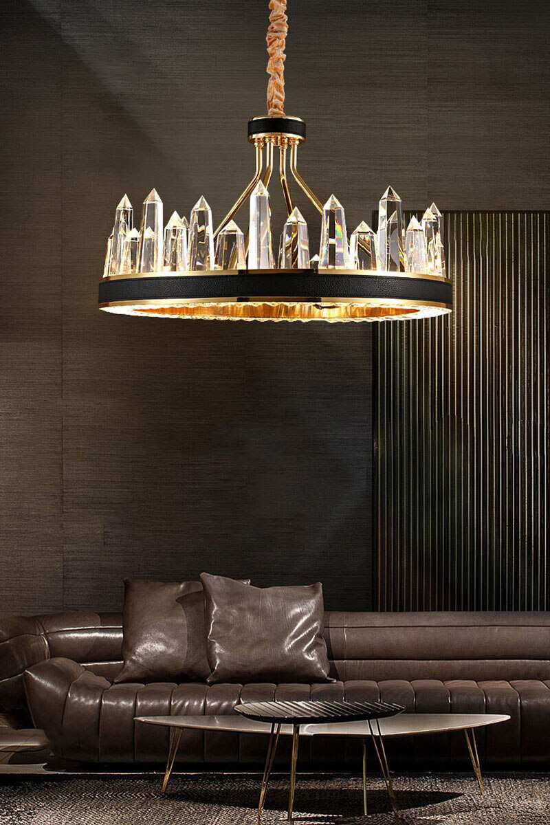 Finest K9 Crystal Modern Ring Chandelier By Morsale, Diameter 32"By MORSALE