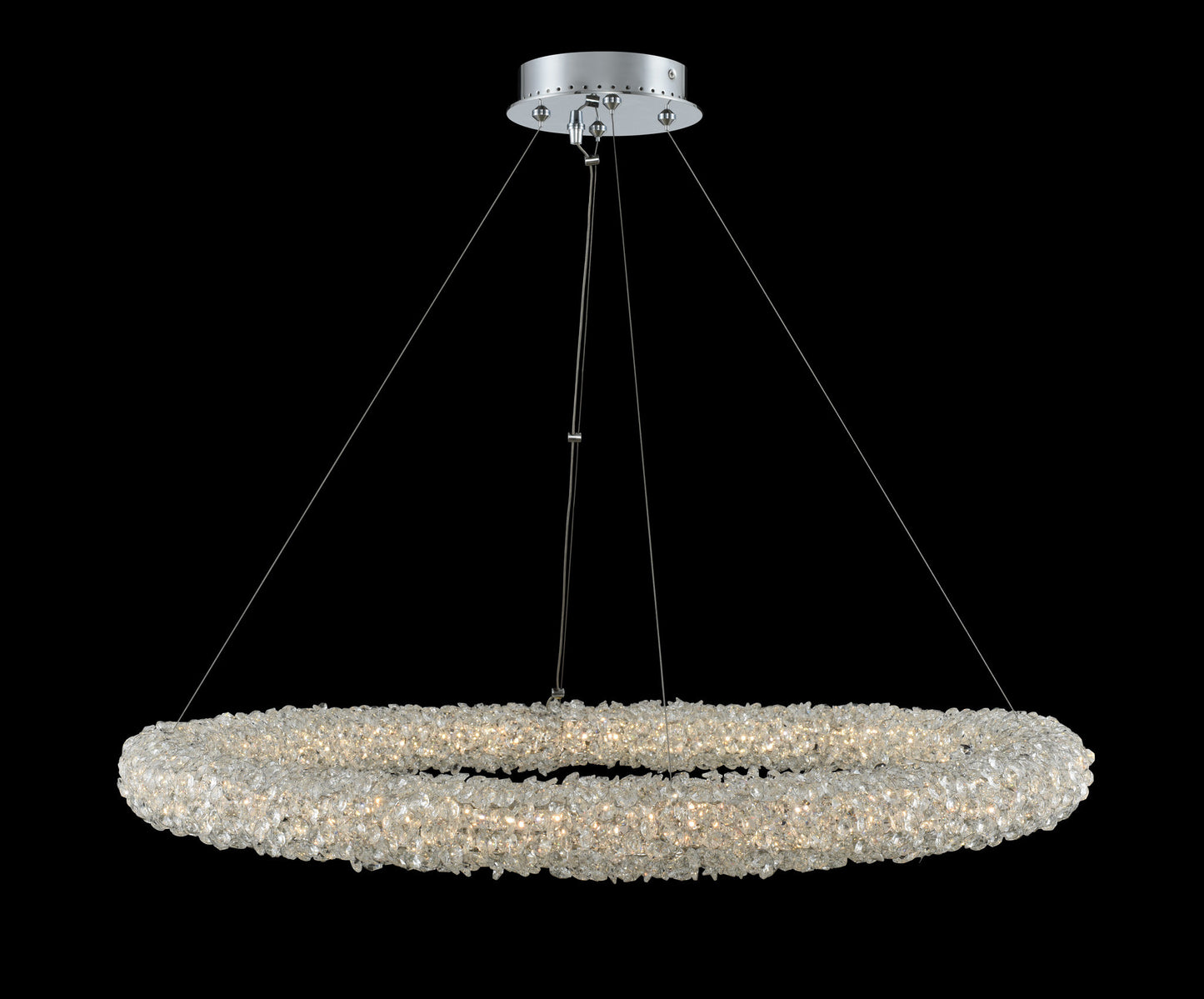Lina 32x2" 1-Light Contemporary Large Pendants by AllegriBy Allegri Crystal by Kalco Lighting