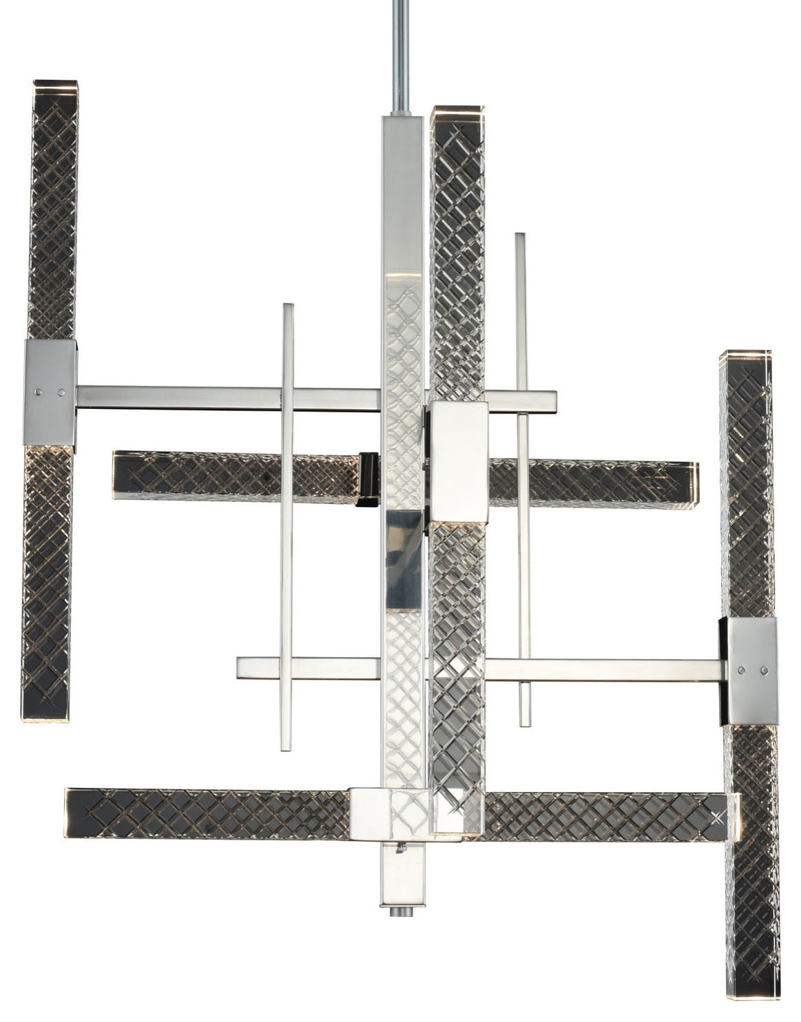 Allegri 034971-FR001 Apollo 10 Light 26"W LED Abstract Chandelier - ChromeBy Allegri Crystal by Kalco Lighting