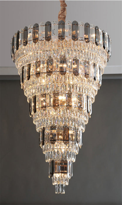 Voltri | Post-modern Grand Luxury Crystal Chandelier, Dia31.5"By Miron Demid LLC