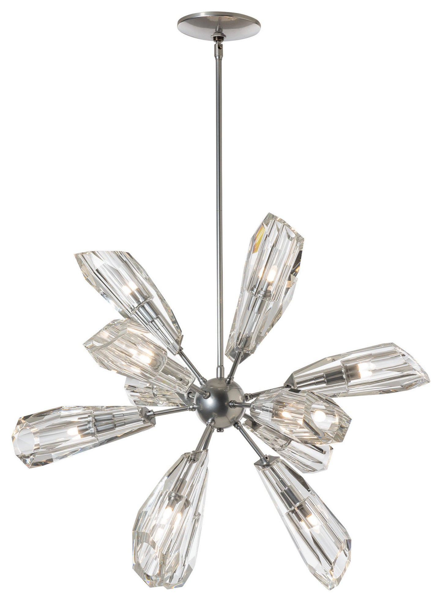 Luma 12-Light Starburst Pendant - Sterling - CrystalBy Hubbardton Forge