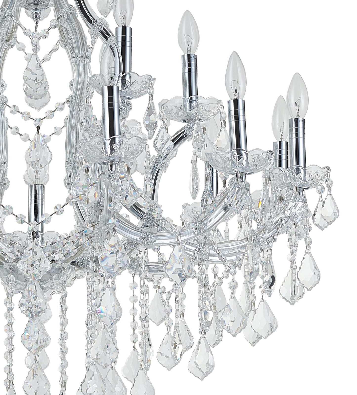 19-Light Chrome Crystal ChandelierBy Design Living