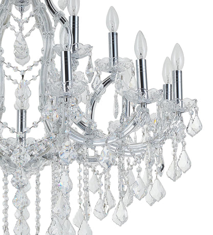 19-Light Chrome Crystal ChandelierBy Design Living