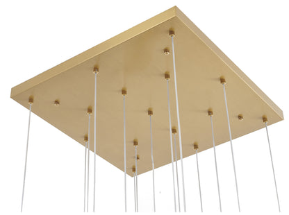 15-Light Gold Chandelier with Clear Hexagon Bubble CrystalsBy Design Living