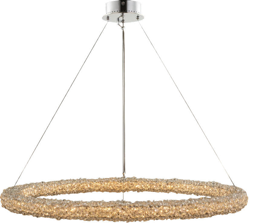 Lina Led Pendant, Polished Chrome, 48"By KALCO LIGHTING