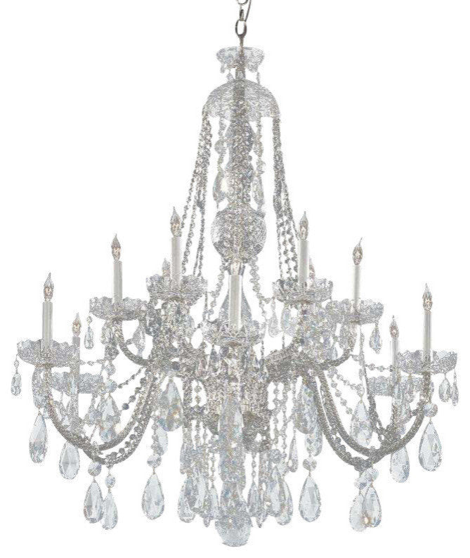 Traditional Crystal 12 Light Polished Chrome Hand Cut Crystal ChandelierBy Crystorama Lighting