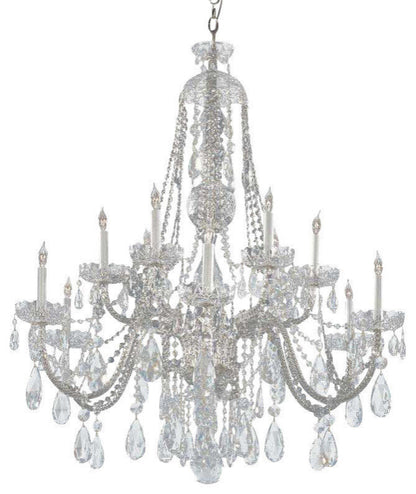 Traditional Crystal 12 Light Polished Chrome Hand Cut Crystal ChandelierBy Crystorama Lighting