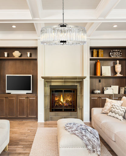 Elegant 1203D35PN/RC Chelsea 10-Light Polished Nickel Chandelier ClearBy Elegant Furniture & Lighting