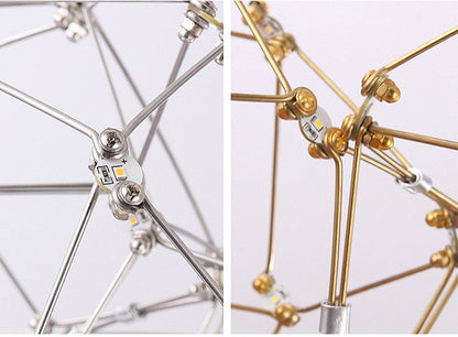 Cube Design Crystal LED Chandelier for Living Room, Bedroom, Gold, Dia39.4xh39.4", Warm Light, DimmableBy Miron Demid LLC