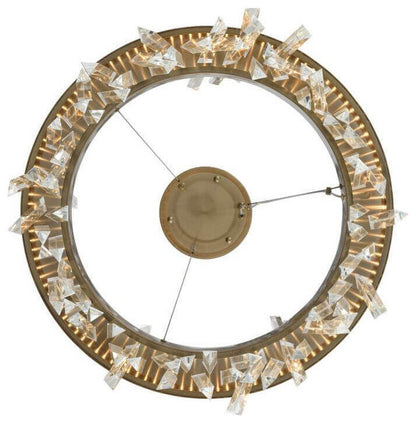 Allegri Glacier LED Chandelier, Brushed Champagne Gold, 25.00By Allegri Crystal by Kalco Lighting