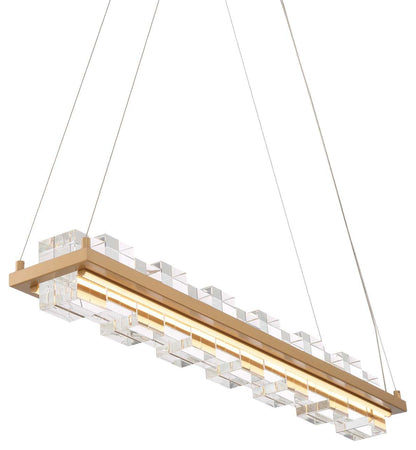 Eurofase Lighting 45717 Bruco 35"W Linear Chandelier - GoldBy Eurofase Lighting