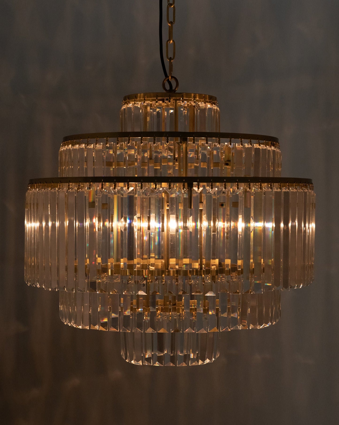 Quintus Chandelier, Metal with Brass FinishBy Noir