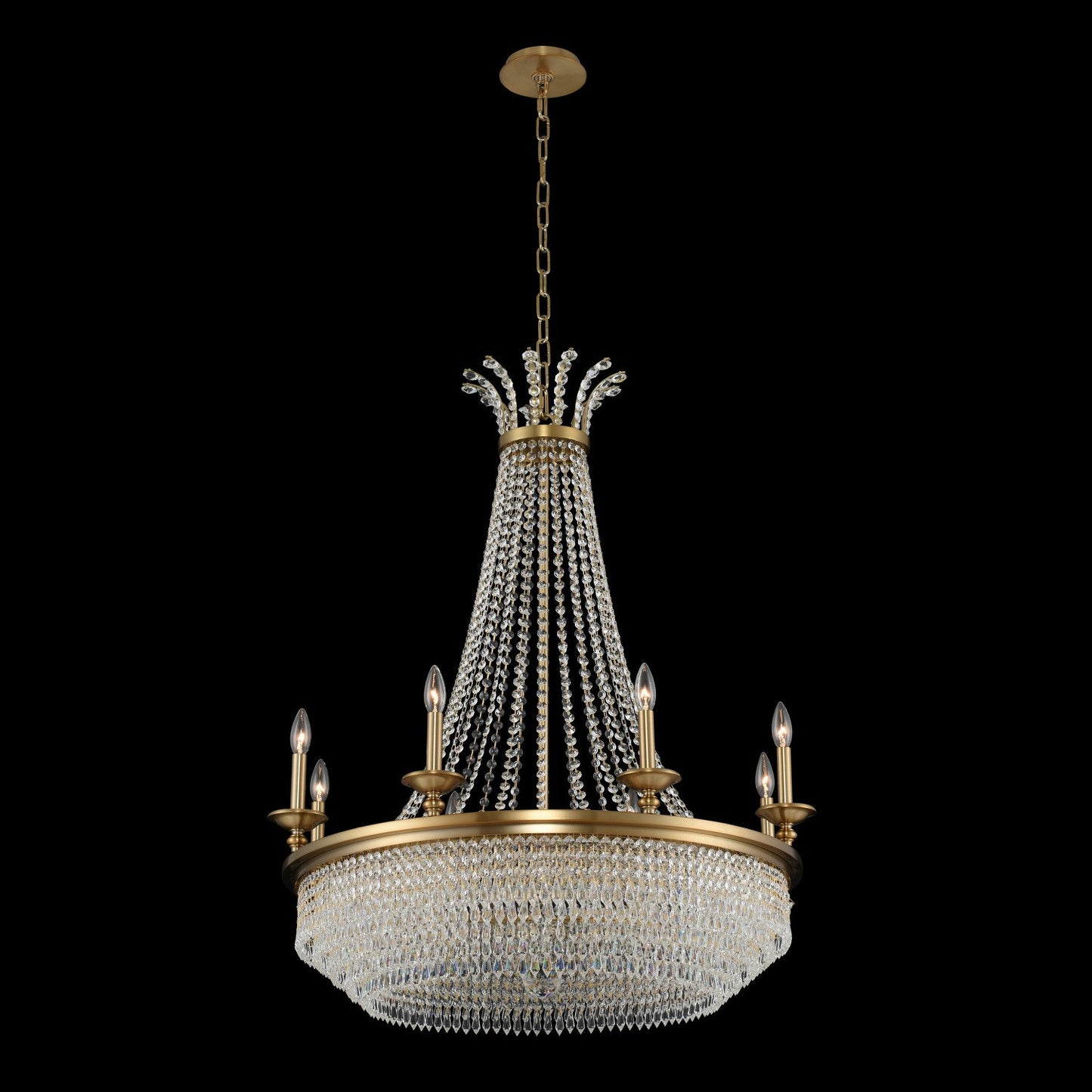 Tavo 34x43" 12-Light Modern Classic;Architectural Chandelier by AllegriBy Allegri Crystal by Kalco Lighting