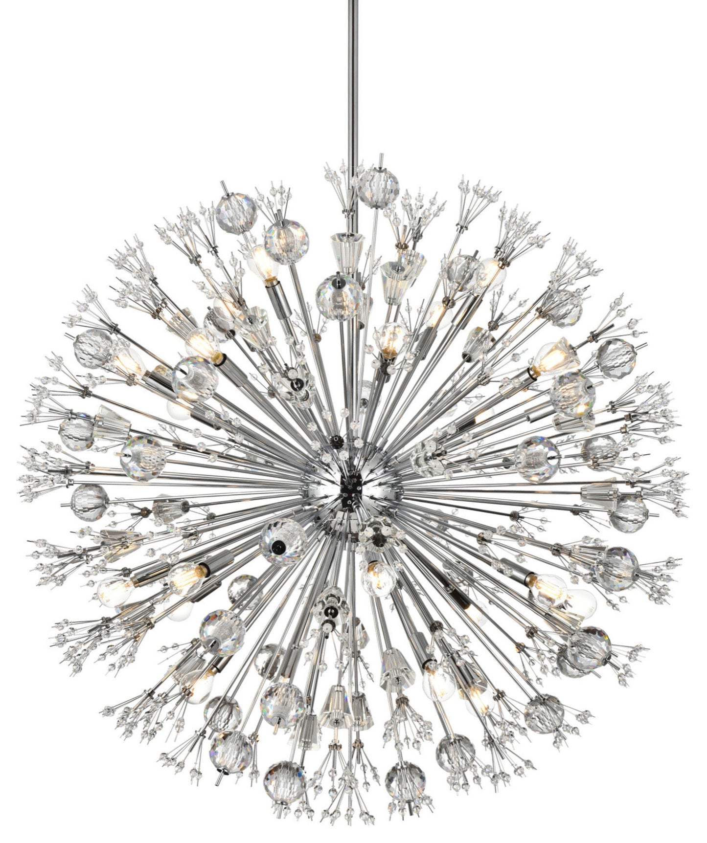 Elegant Lighting 2500D38 Vera 24 Light 38"W Crystal Sputnik - ChromeBy Elegant Furniture & Lighting