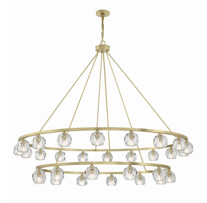 Aragon 30-Light Soft Brass Chandelier, Faceted Cut CrystalBy Crystorama Lighting