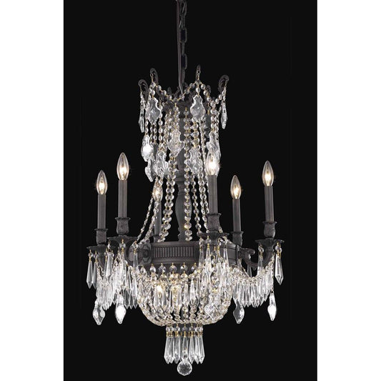 Esperanza Dark Bronze Nine-Light Chandelier with Royal Cut Crystal
