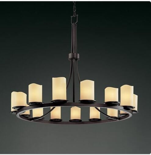 Fifteen-Light Ring Chandelier