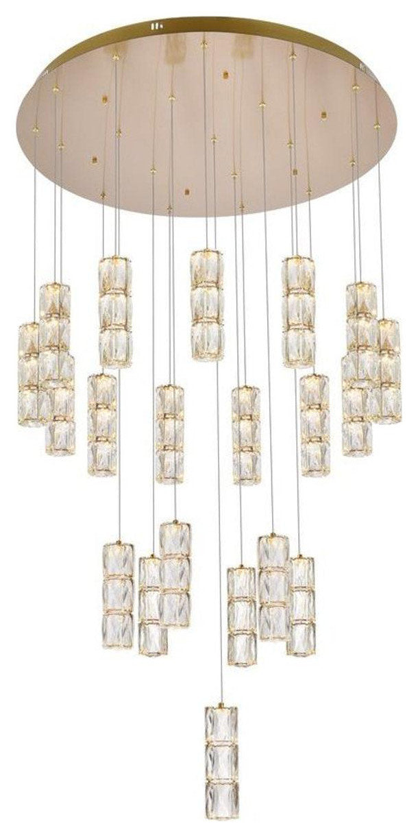 Polaris 20 Light Chandelier, GoldBy Elegant Furniture & Lighting